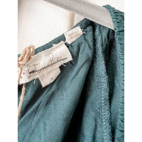 NWT Anthropologie Let Me Be Green Embroidered Mini Tunic Dress Long Sleeves - Picture 7 of 9